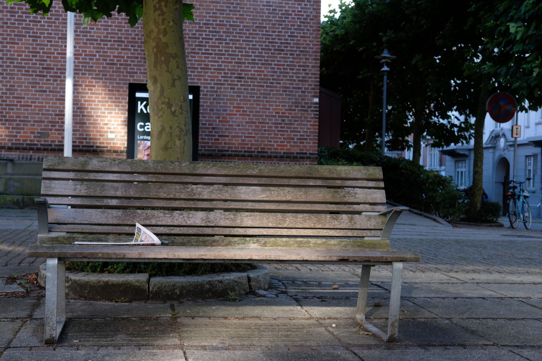 Picturesque street bench