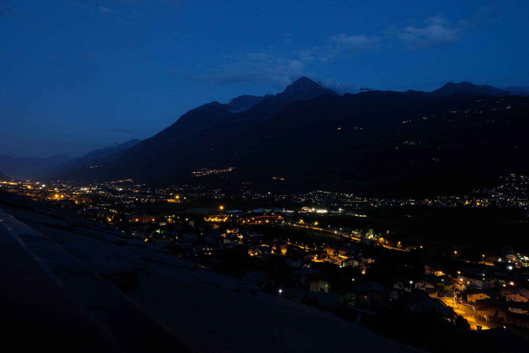 View from my hotel room - at night