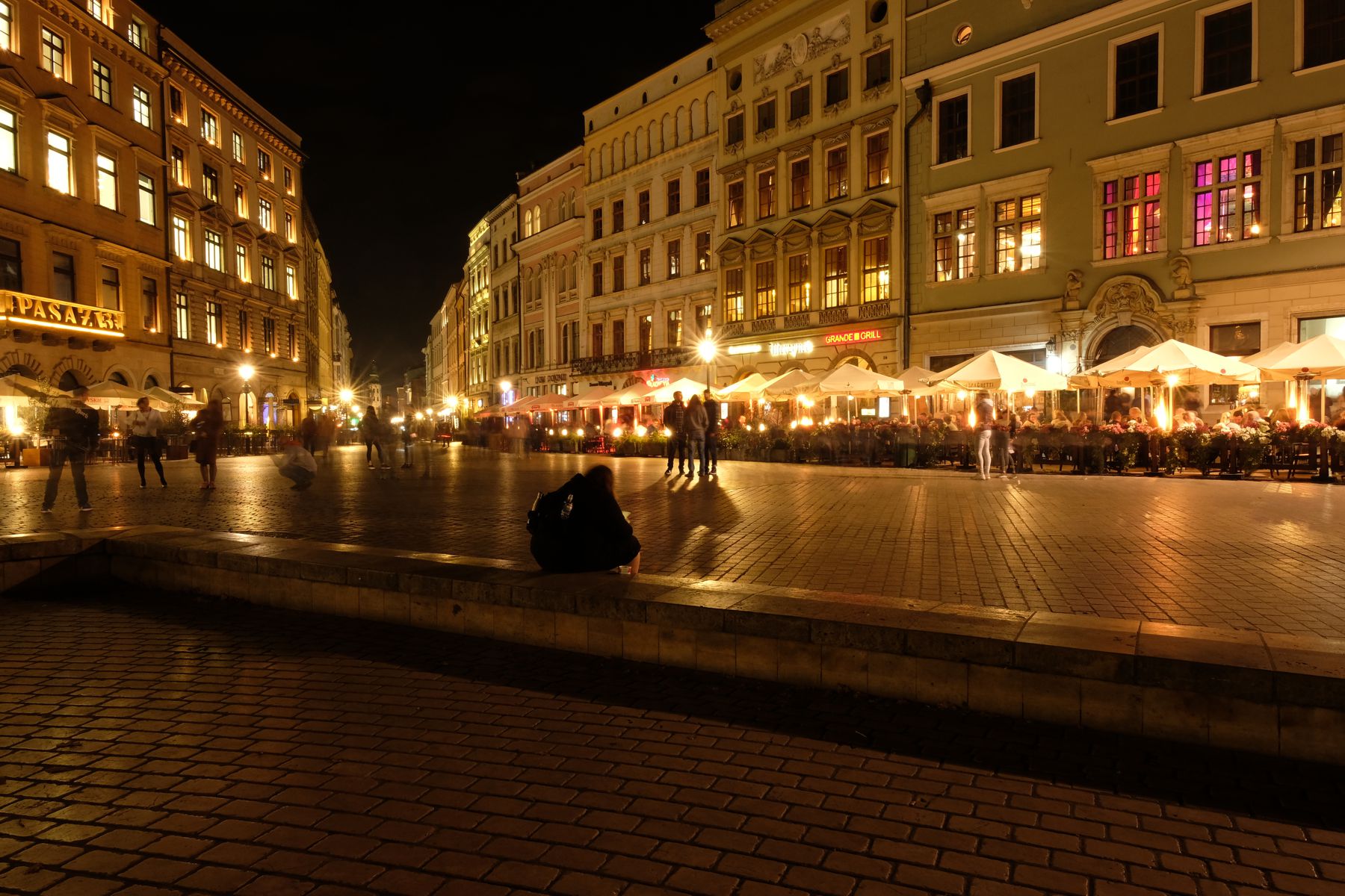 Krakow Poland at night