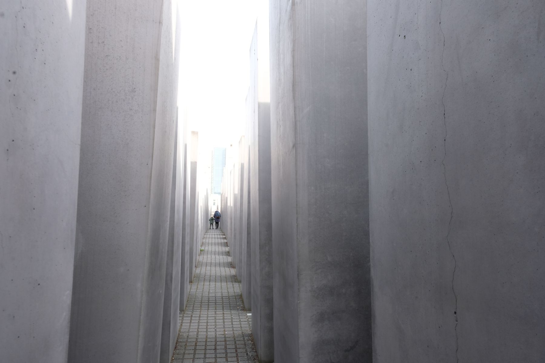 The Memorial to the Murdered Jews of Europe flooded with light