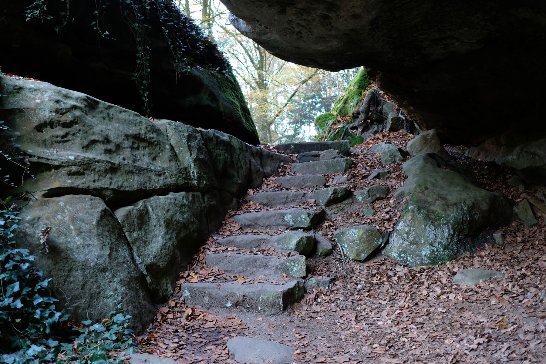 Echternach E1 trail - stone slabs and stairs
