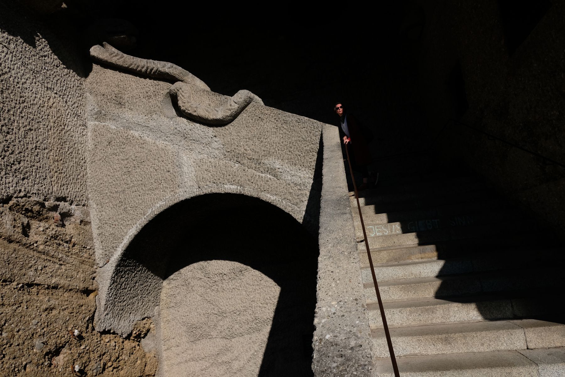 Ira on some stairs somewhere in Salzburg