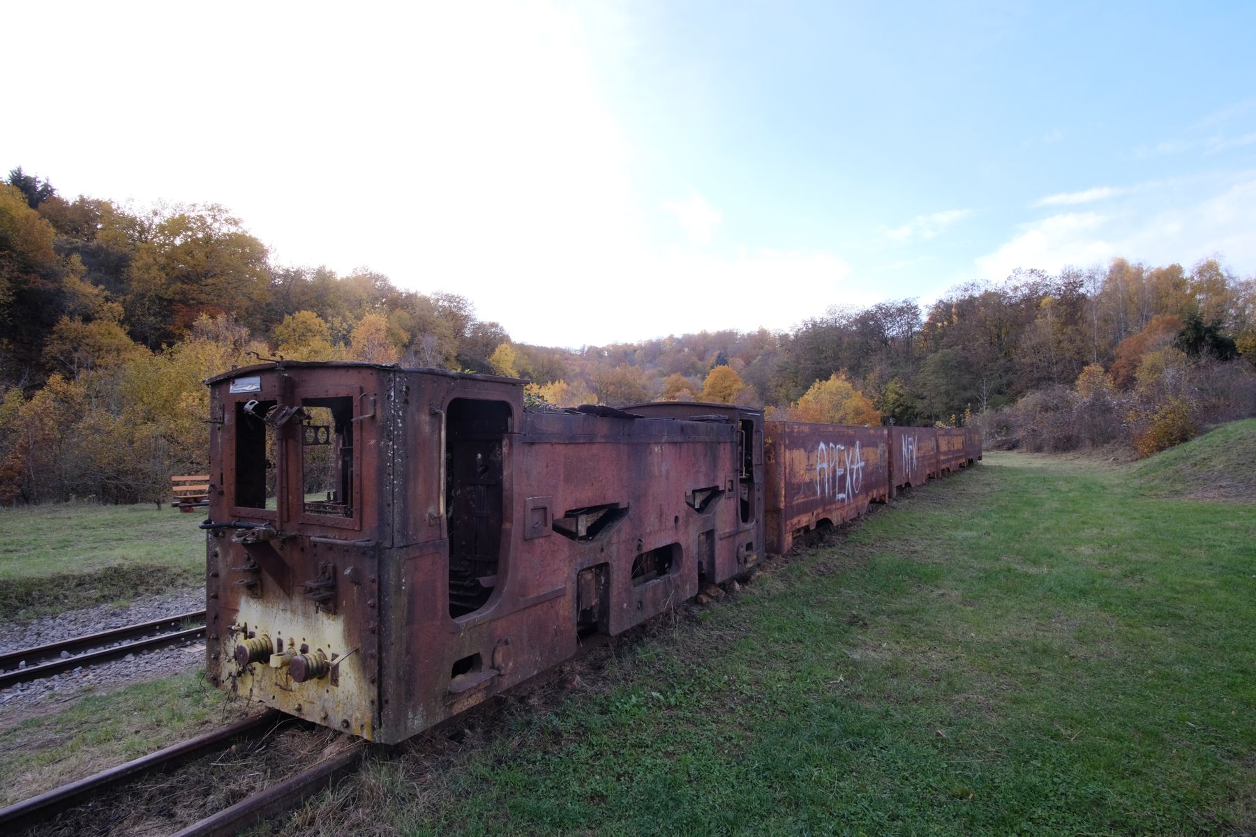 Rusted out mining train