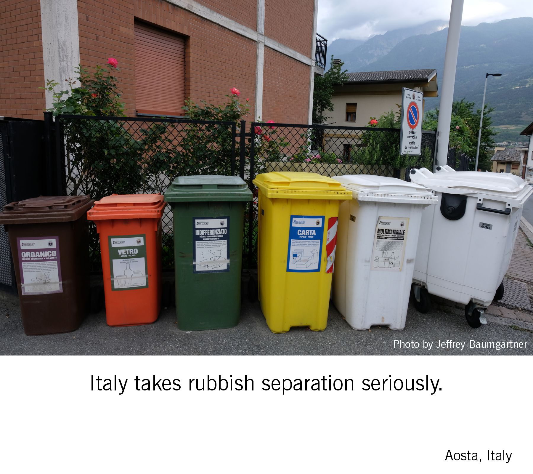 Italy takes separating rubbish seriously.
